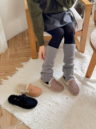 Fluffy Flat Mules