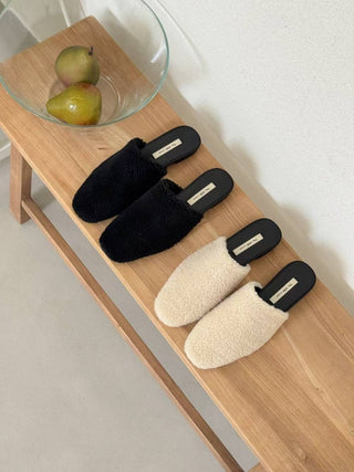 Teddy Slip-On Mules 韓國女裝鞋