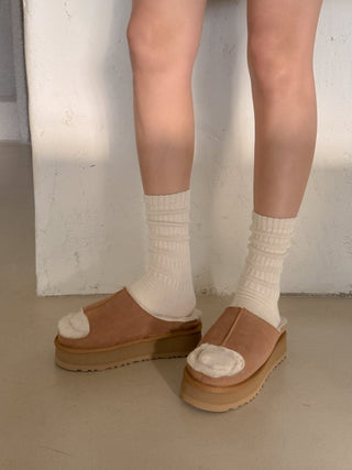 Fluffy Platform Sandals