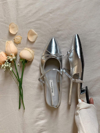 Bow Mary Jane Slingback Pumps