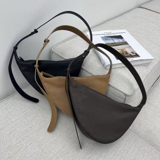 [韓國直送] Leather Crescent Leather Bag